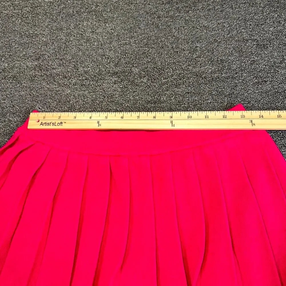 Daisy Tennis Skirt Skort Womens Large Pink Pleated Athletic Ribbed Waistband